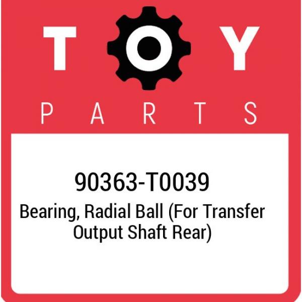 90363-T0039 Toyota Bearing, radial ball (for transfer output shaft rear) 90363T0 #1 image