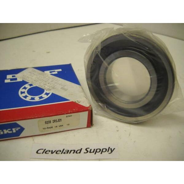 SKF 6206 2RSJEM SEALED SINGLE ROW BALL BEARING NEW CONDITION IN BOX #1 image